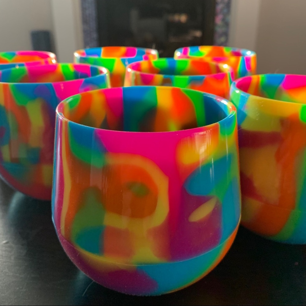 Tie Dye Unbreakable Wine Glasses 🍷